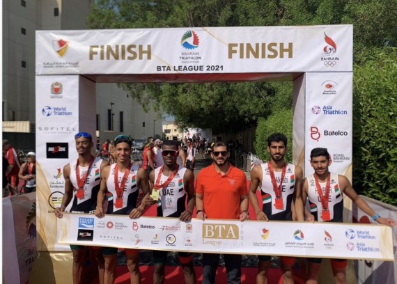Saud Al Zaabi, UAE national triathlon player, wins first place in Bahrain Triathlon